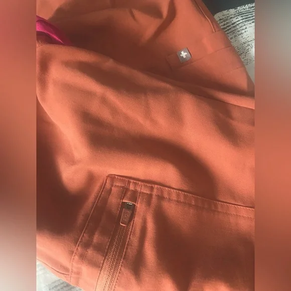 Figs Technical Collection Scrub Pants in Rust - Picture 3 of 5